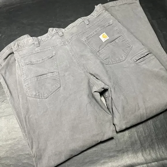 CARHARTT RUGGED FLEX RELAXED FIT CANVAS 5-POCKET WORK PANT DARK GRAY SIZE 40x32 - Picture 4 of 8